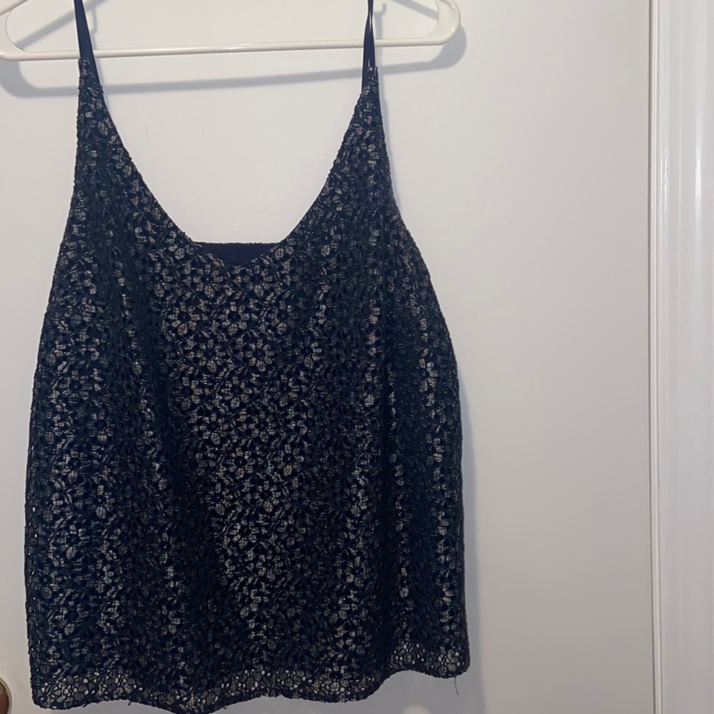 Banana republic flowy navy flower tank top